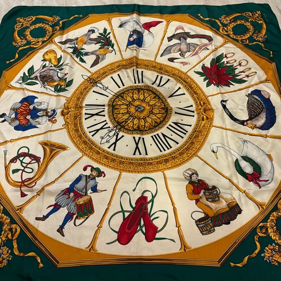 12 days of Christmas silk scarf - Picture 1 of 2